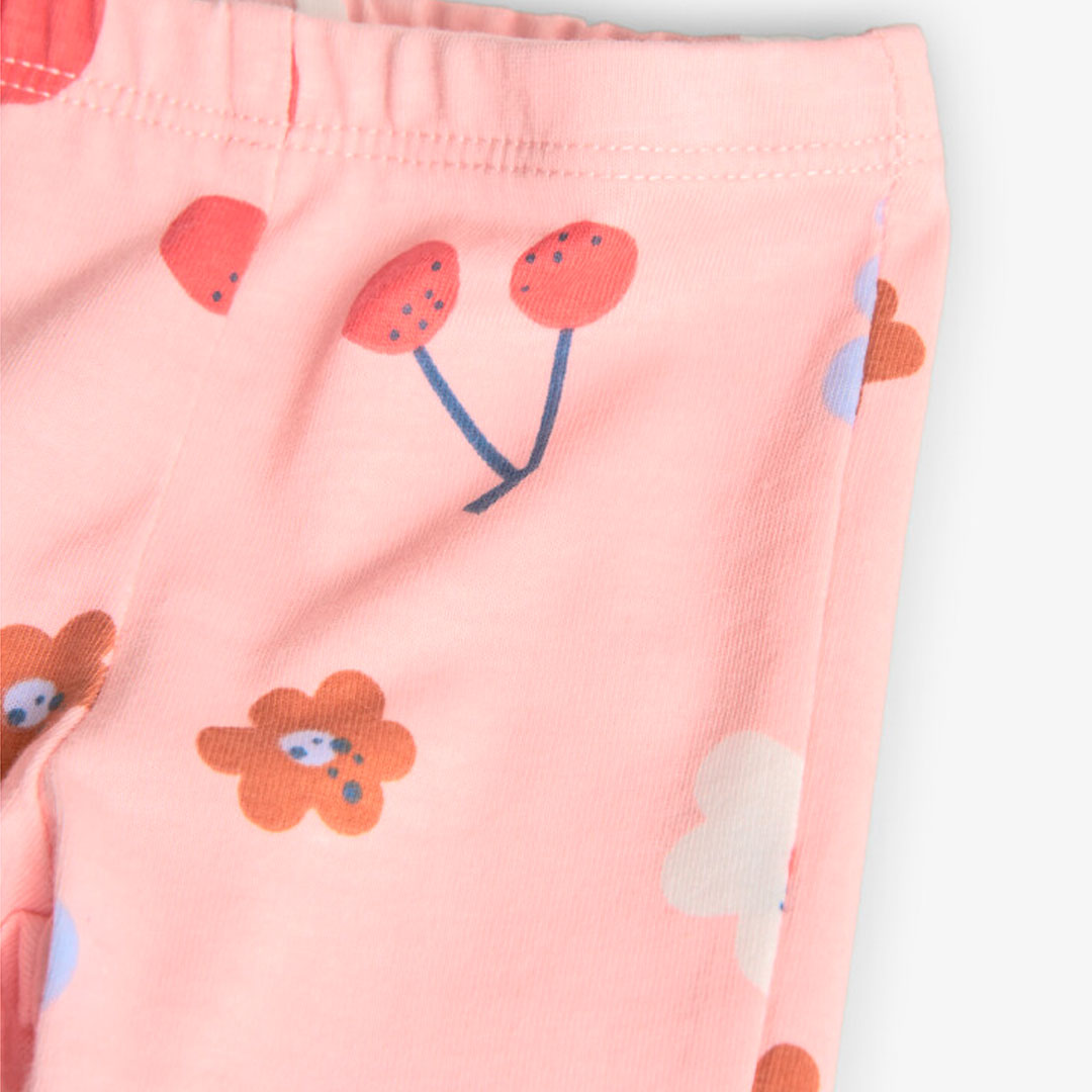 Conjunto blusa con pantalón rosa para bebé niña