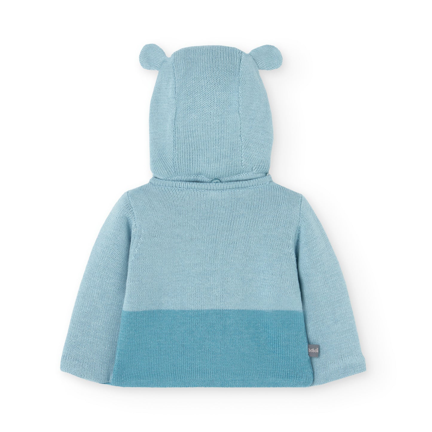 Chamarra tejida con capucha y borrega para bebé niño