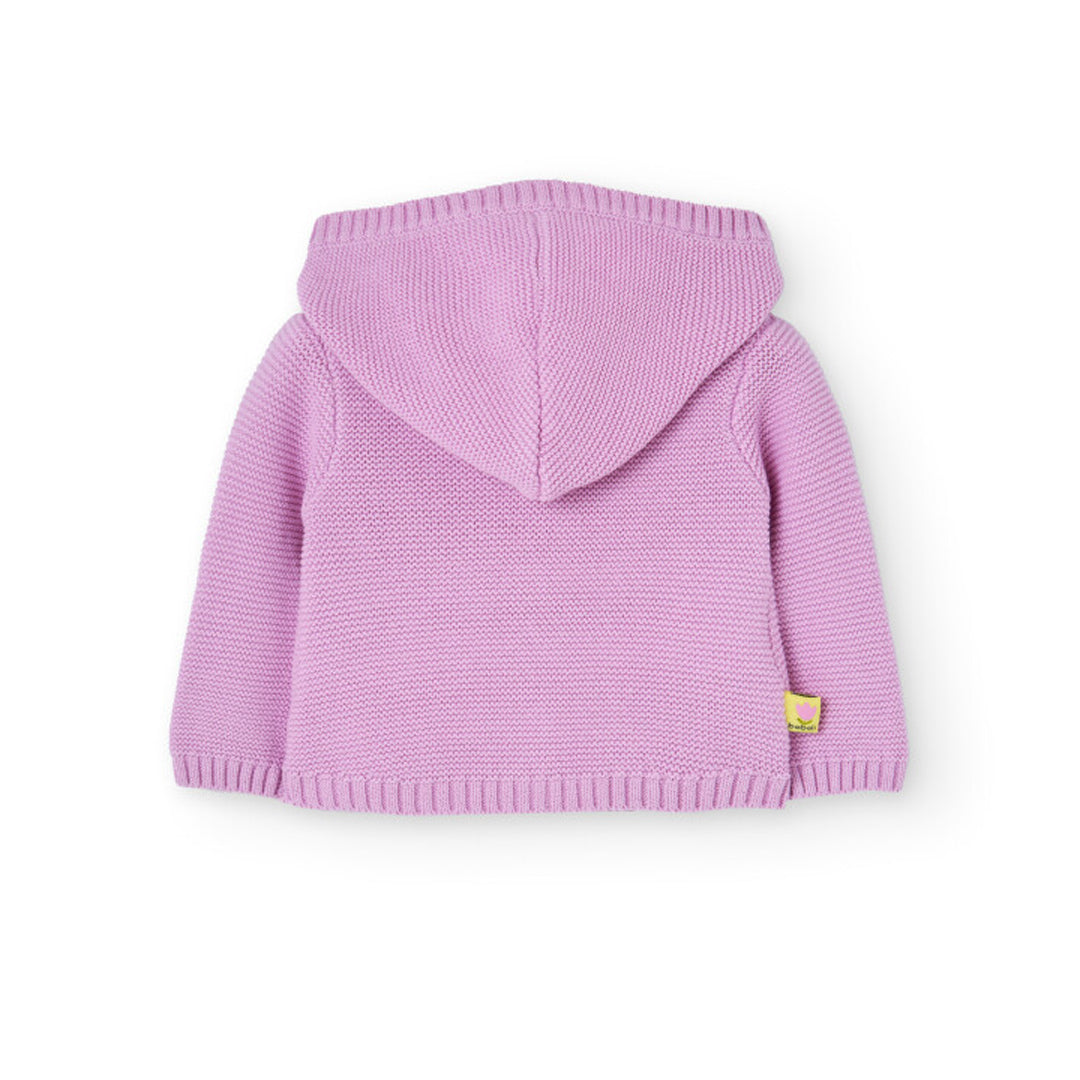 Suéter rosa con capucha para bebé niña