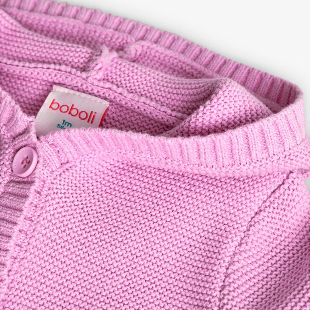 Suéter rosa con capucha para bebé niña
