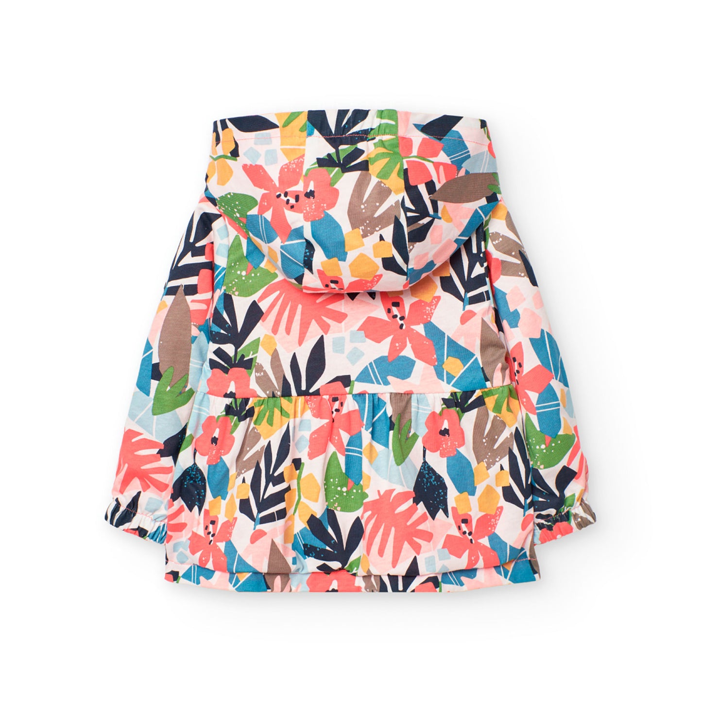 Impermeable reversible flores para mini niña