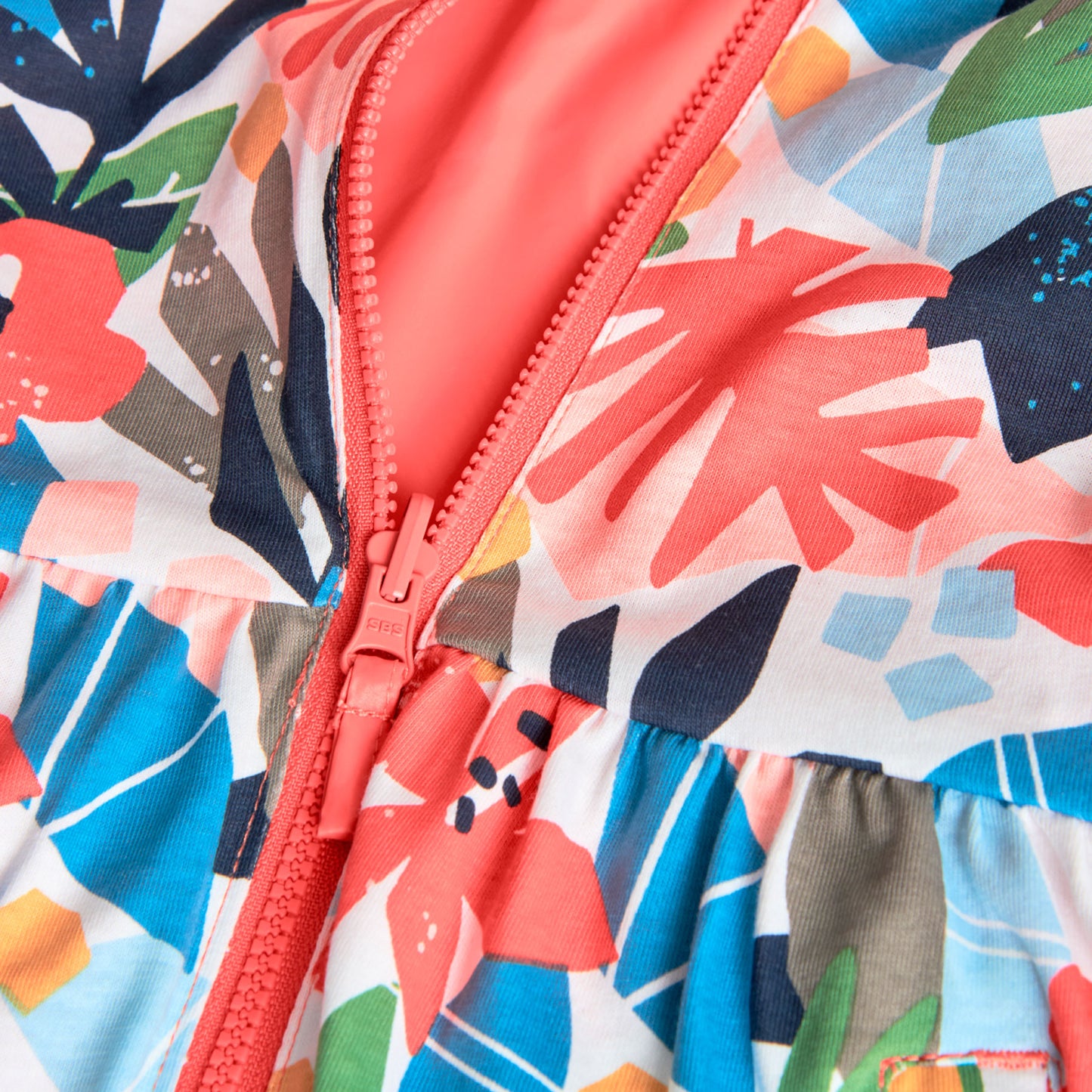 Impermeable reversible flores para mini niña