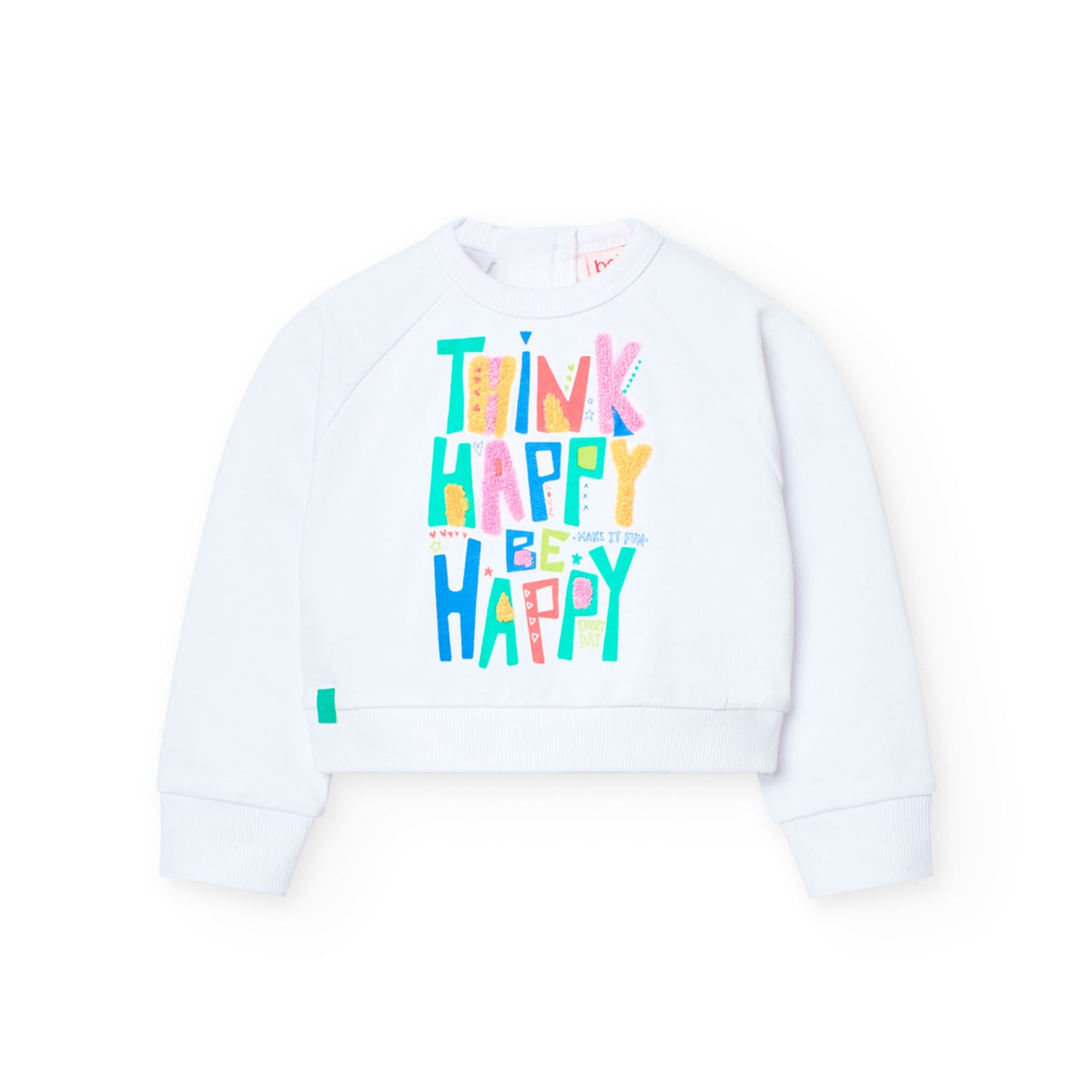 Sudadera felpa blanca para mini niña