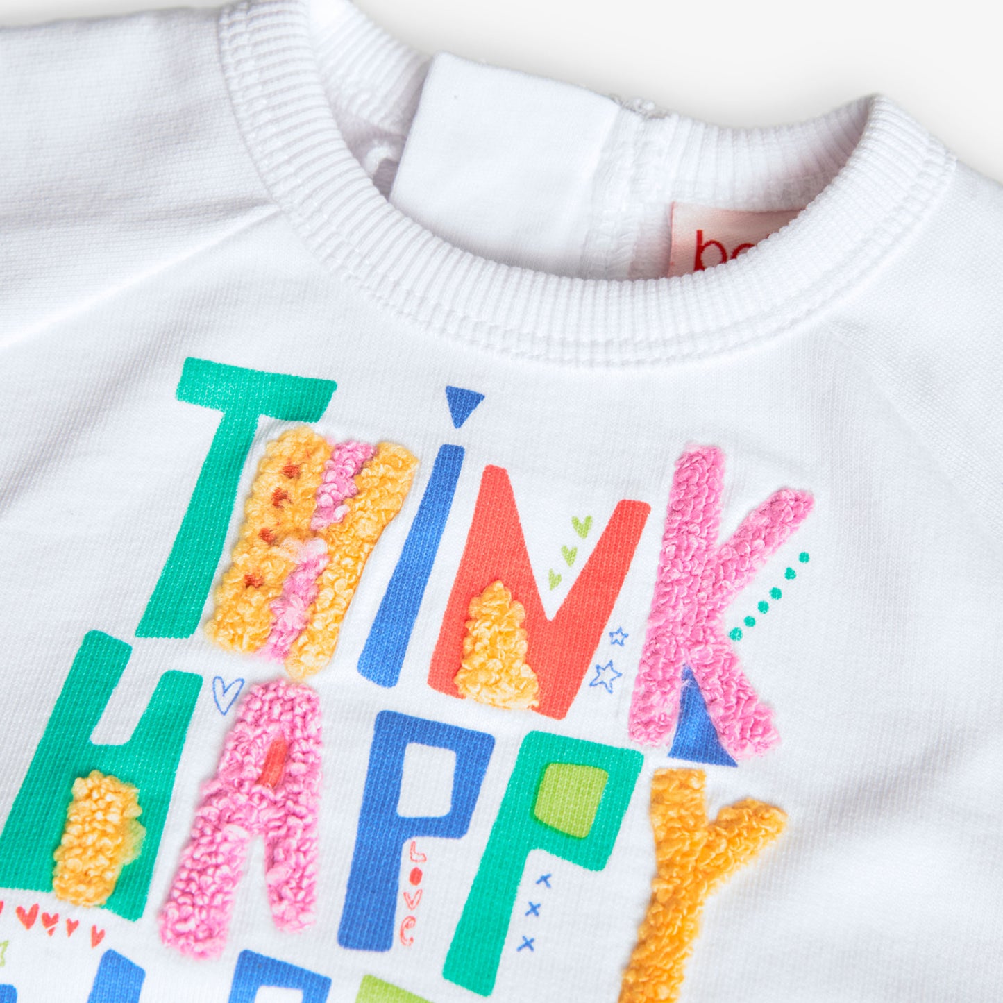 Sudadera felpa blanca para mini niña