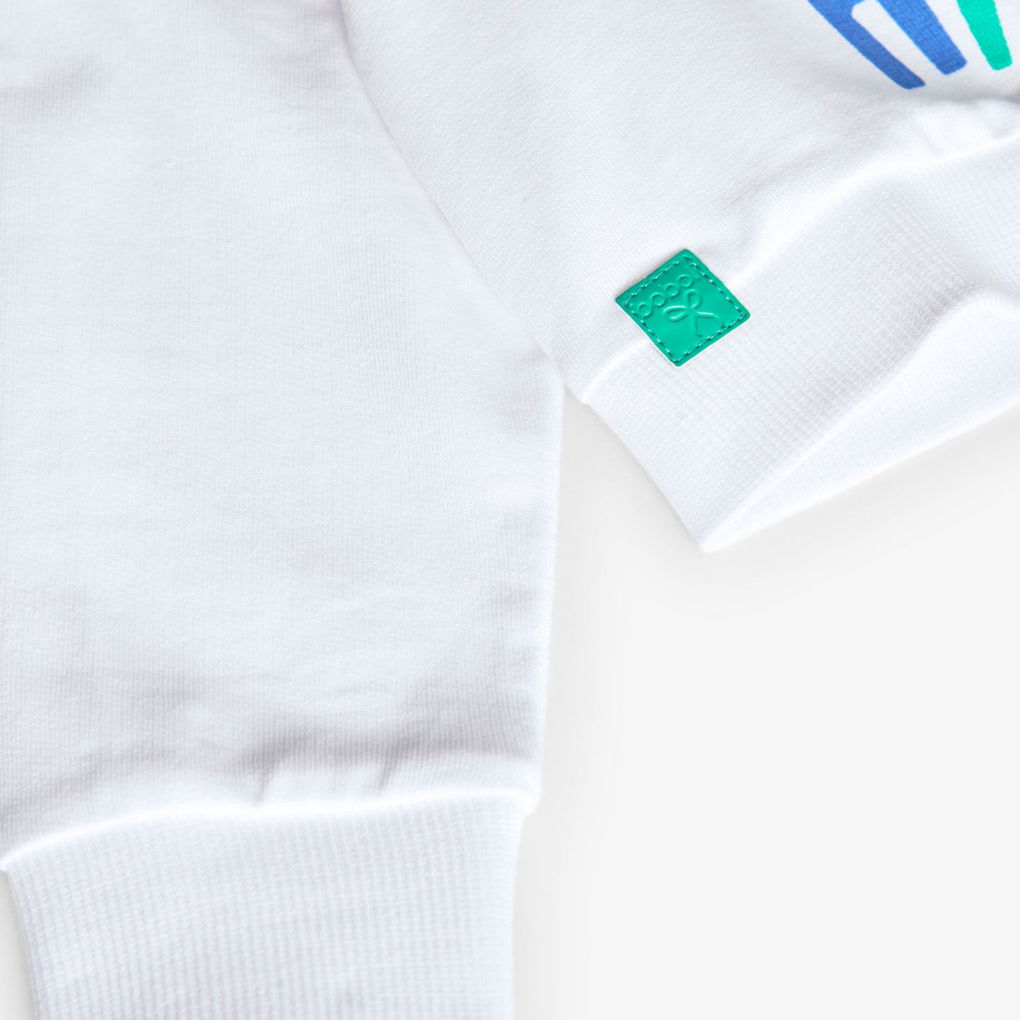 Sudadera felpa blanca para mini niña