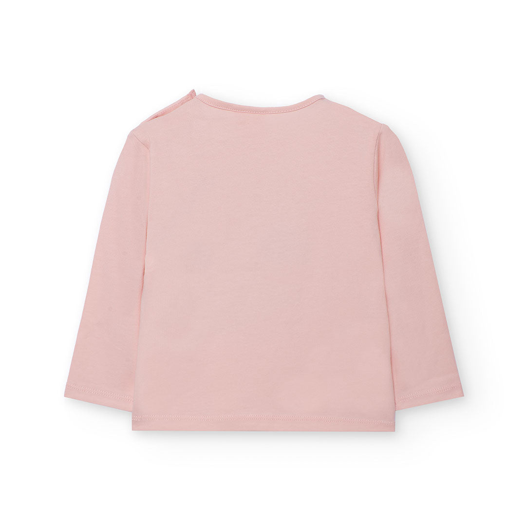 Conjunto lila blusa con patalón felpa mini niña