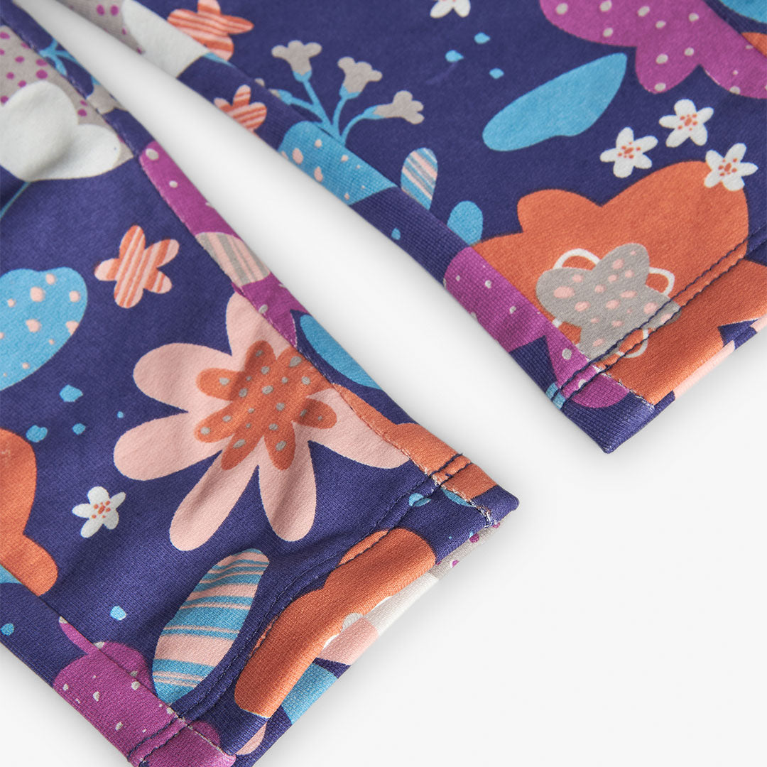 Conjunto lila blusa con patalón felpa mini niña