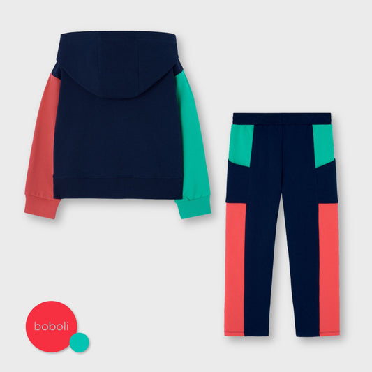 Conjunto de pants azul marino niña jr