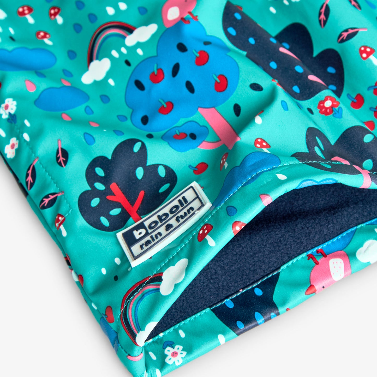 Impermeable afelpado azul mini niña