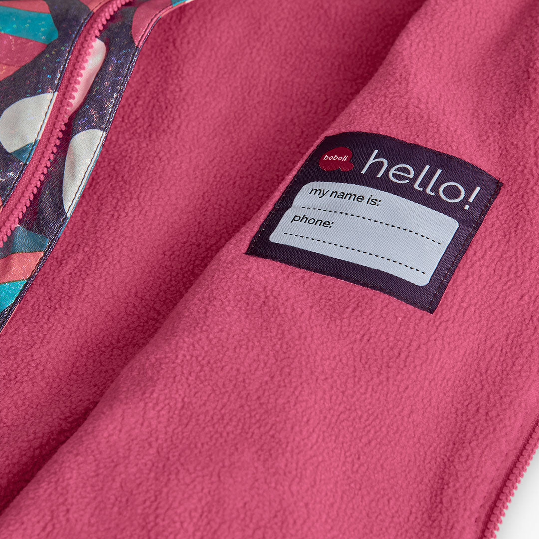 Impermeable afelpado corazones mini niña