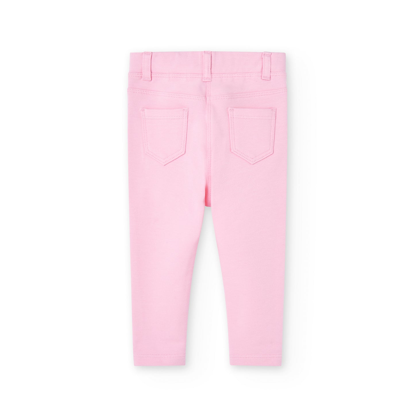 Pantalón felpa stretch rosa begonia mini niña