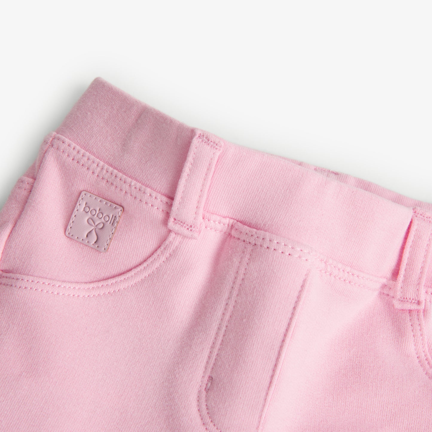 Pantalón felpa stretch rosa begonia mini niña