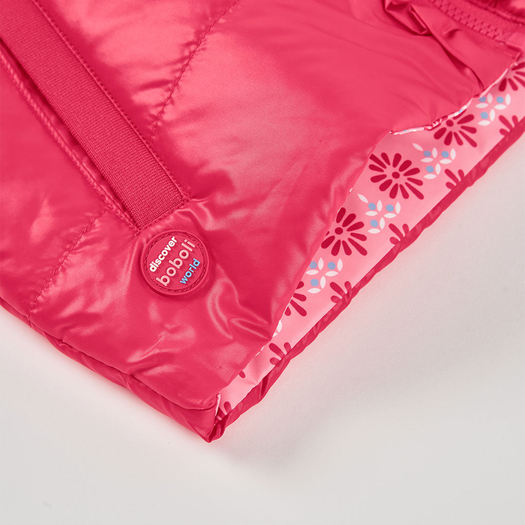 Chamarra ligera reversible magenta mini niña