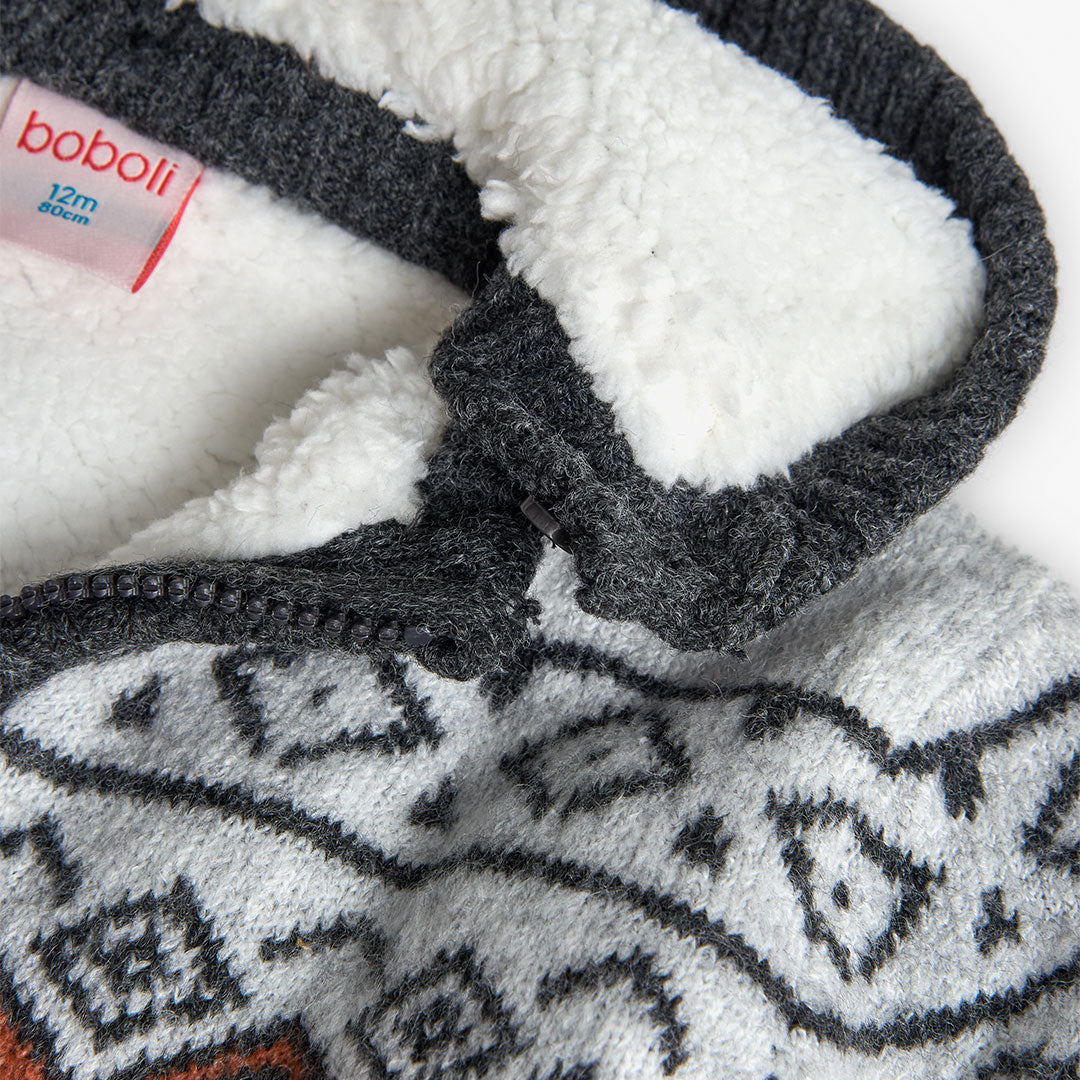Chamarra tricot caldera con borrega mini niño