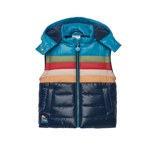 Chaleco multicolor rayas mini niño