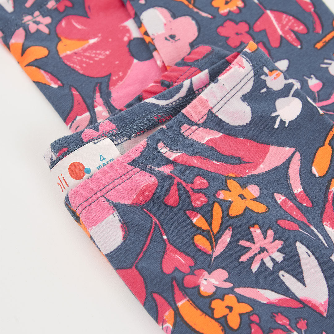 Conjunto florero blusa con leggings mini niña