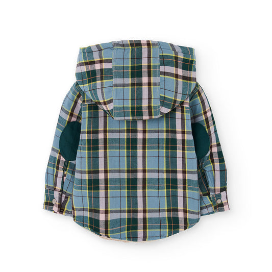 Sobrecamisa cuadros con borrega mini niño