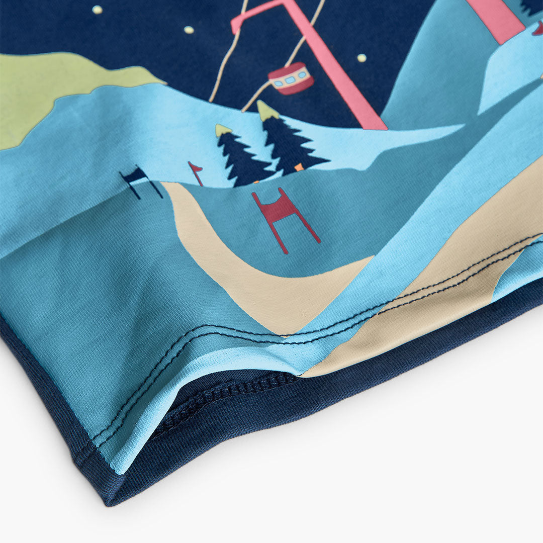 Playera azul marino nieve mini niño