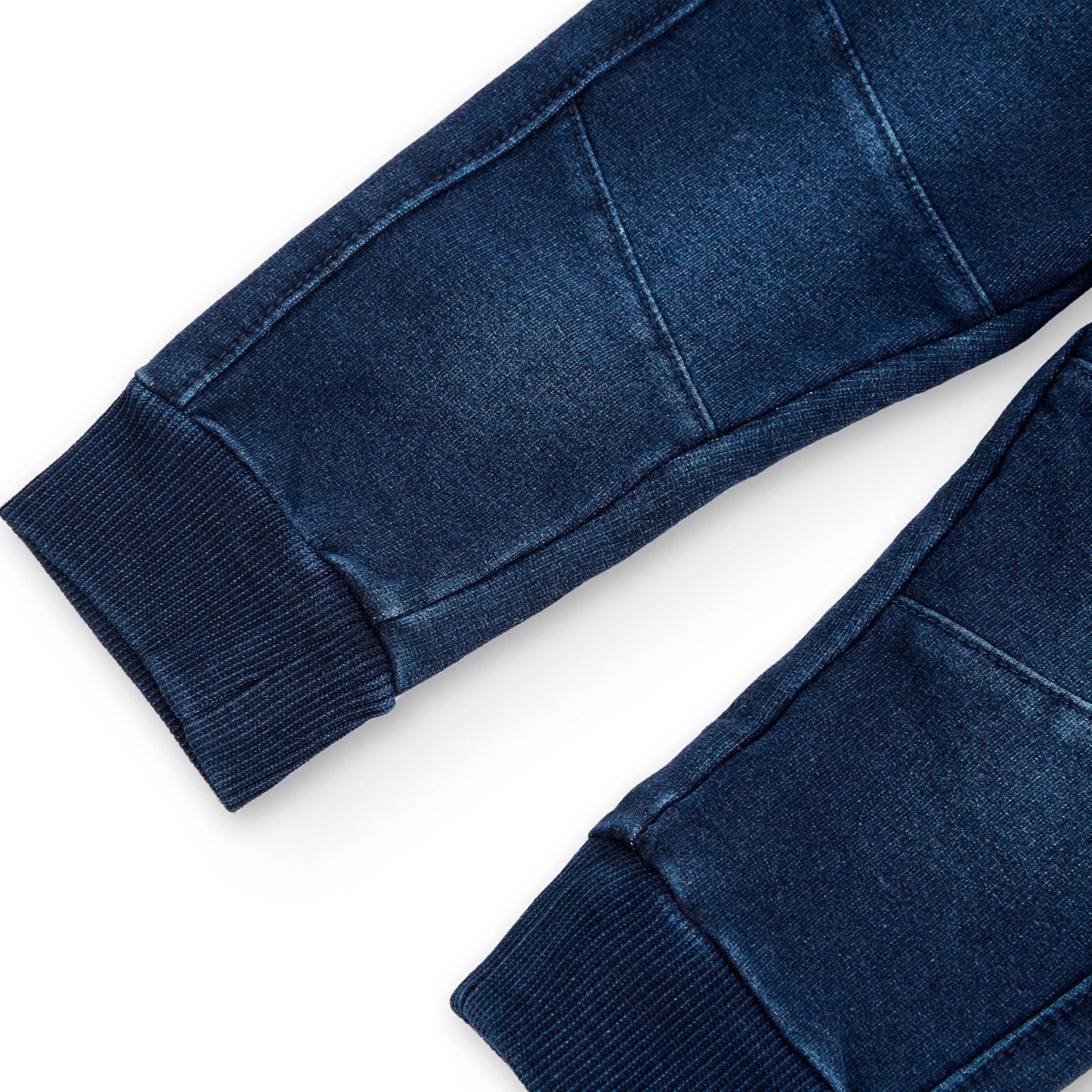 Pantalón felpa azul tipo jogger para mini niño