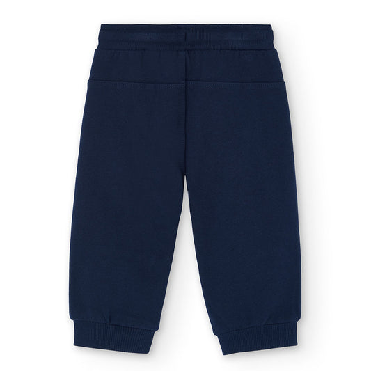 Pants felpa azul marino mini niño