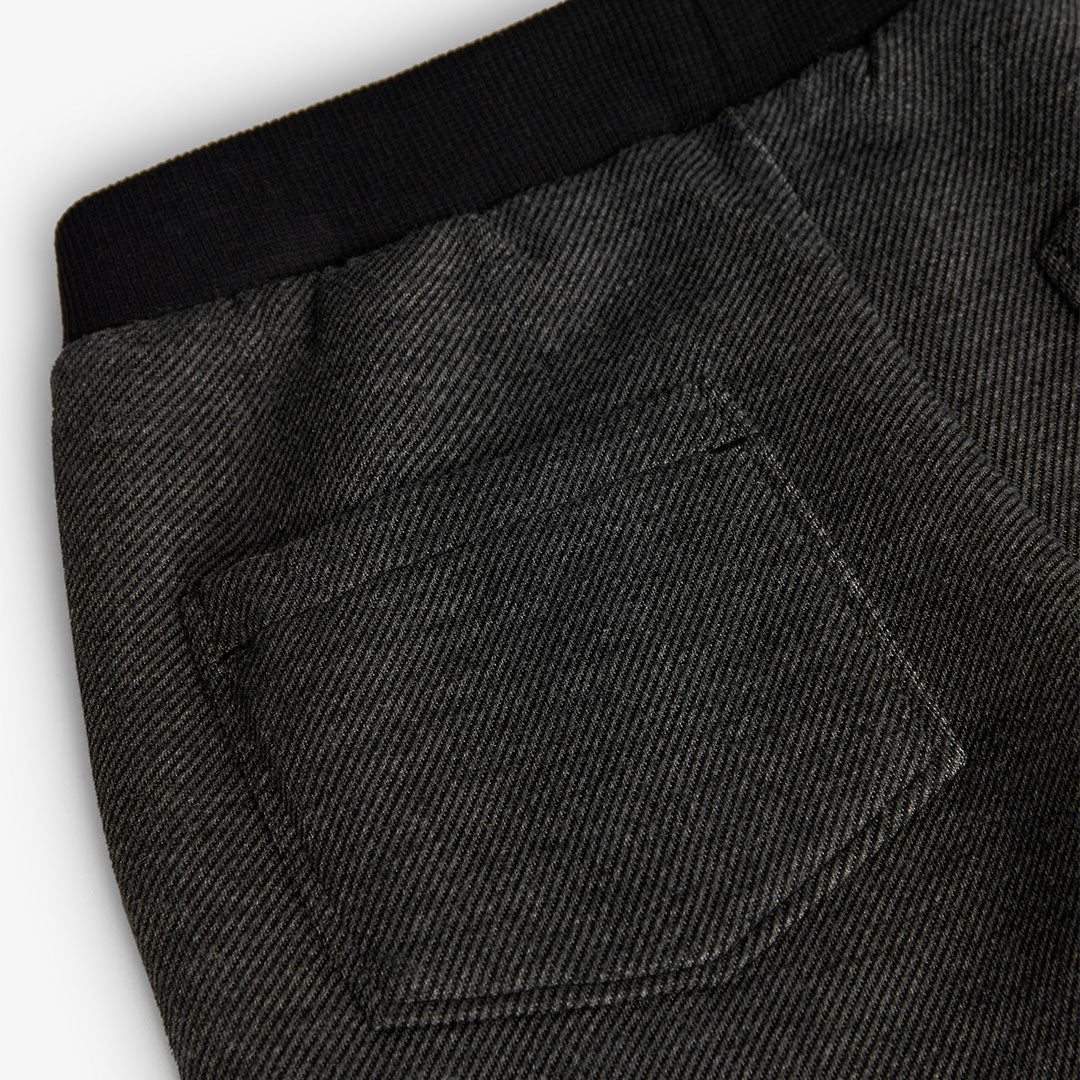 Pantalón punto fantasía negro niña jr