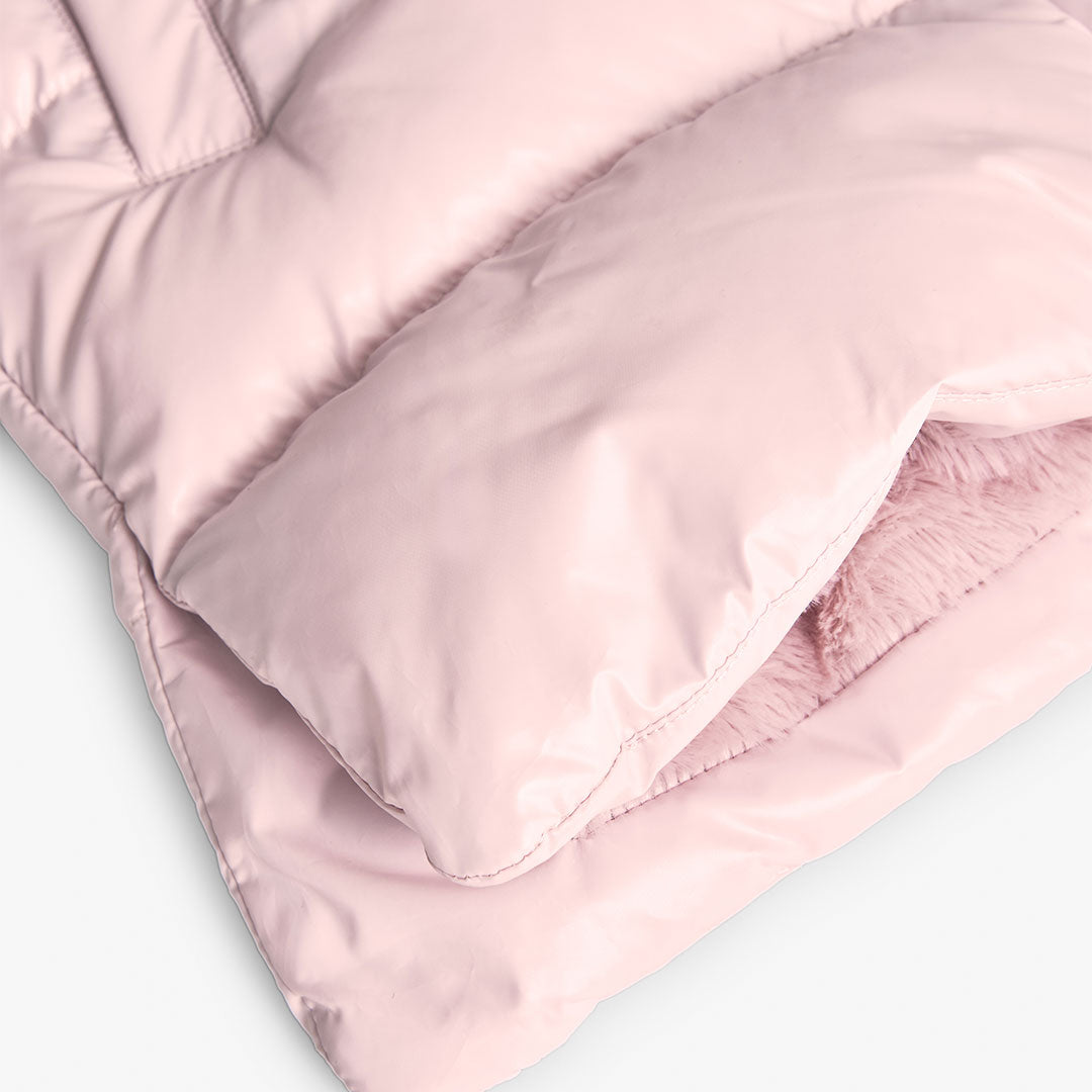 Chaleco pelo rosa con capucha niña jr