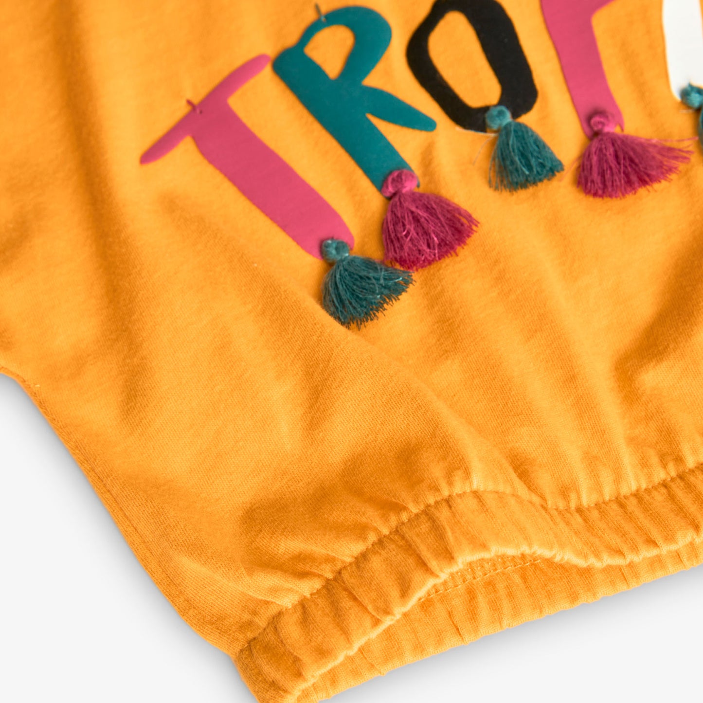 Blusa tropic mostaza para niña jr