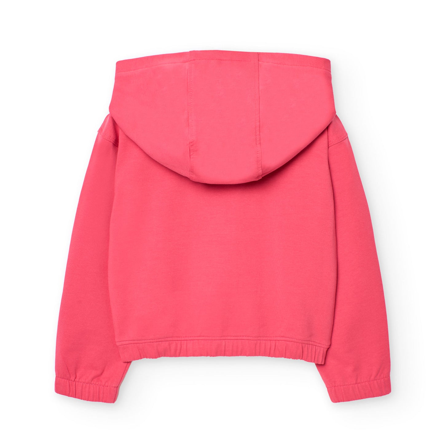 Sudadera felpa frambuesa para niña jr