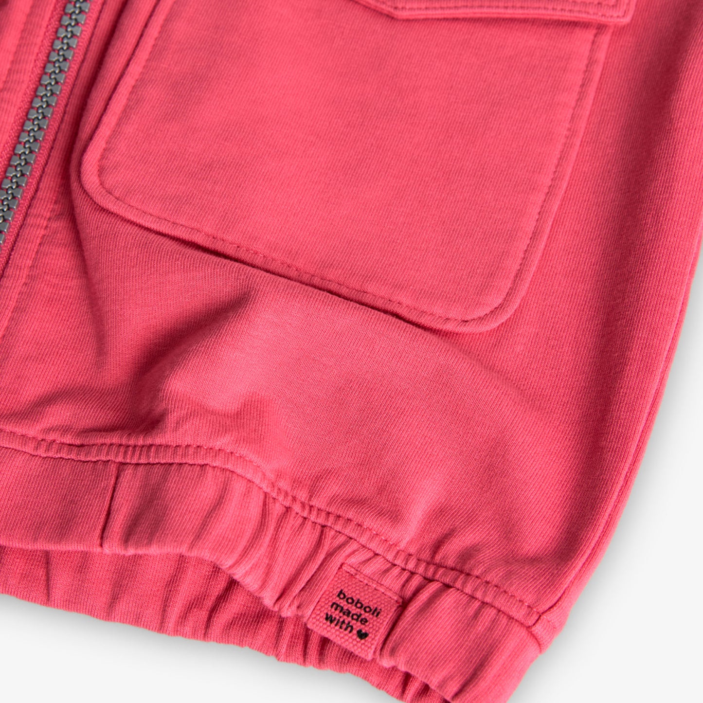 Sudadera felpa frambuesa para niña jr