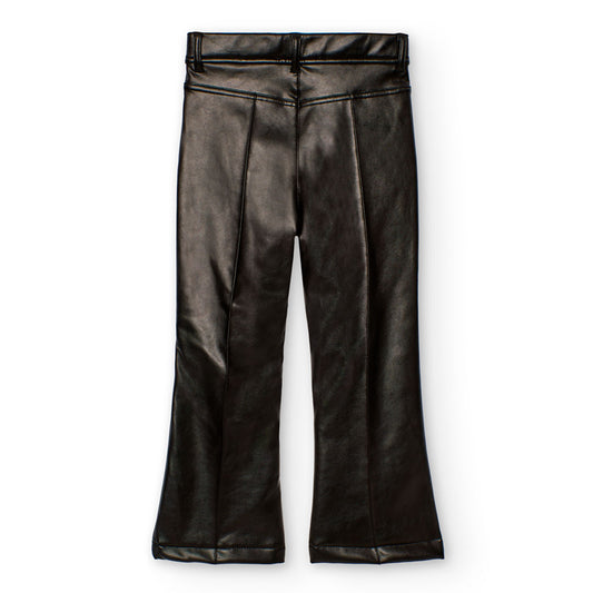 Pantalón polipiel negro niña jr