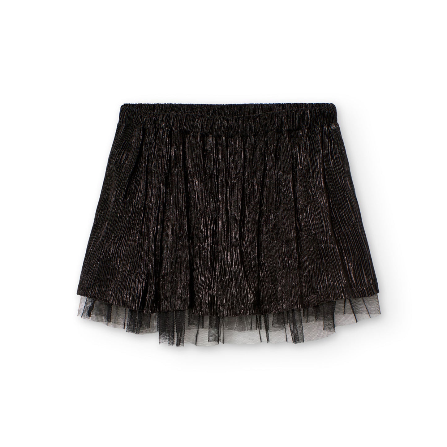 Conjunto blusa con falda negra combinada para niña jr