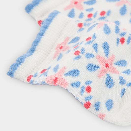 Pack calcetines blanco/coral para mini niña