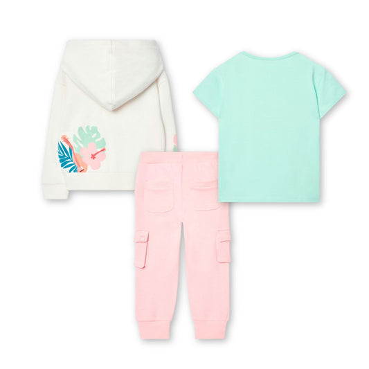 Conjunto de pants 3 piezas para mini niña y niña jr