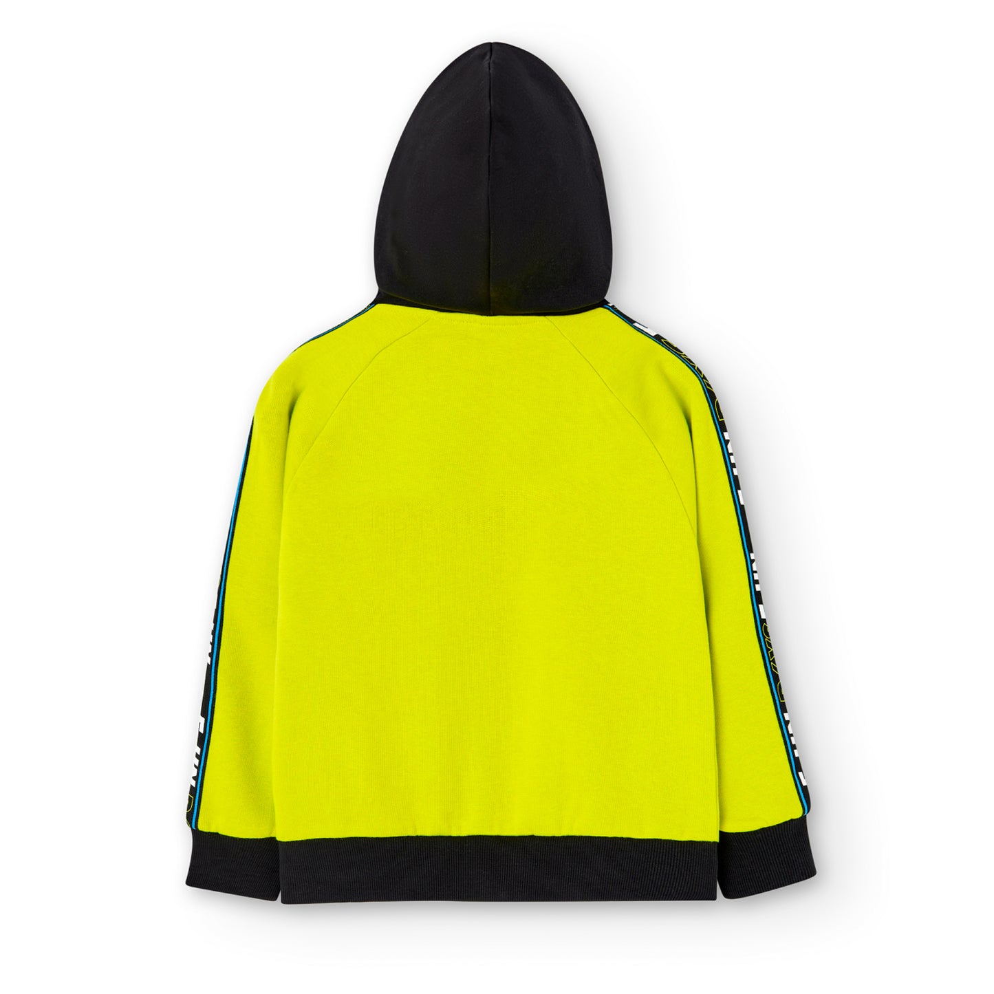 Sudadera de felpa con cierre amarillo limón niño jr