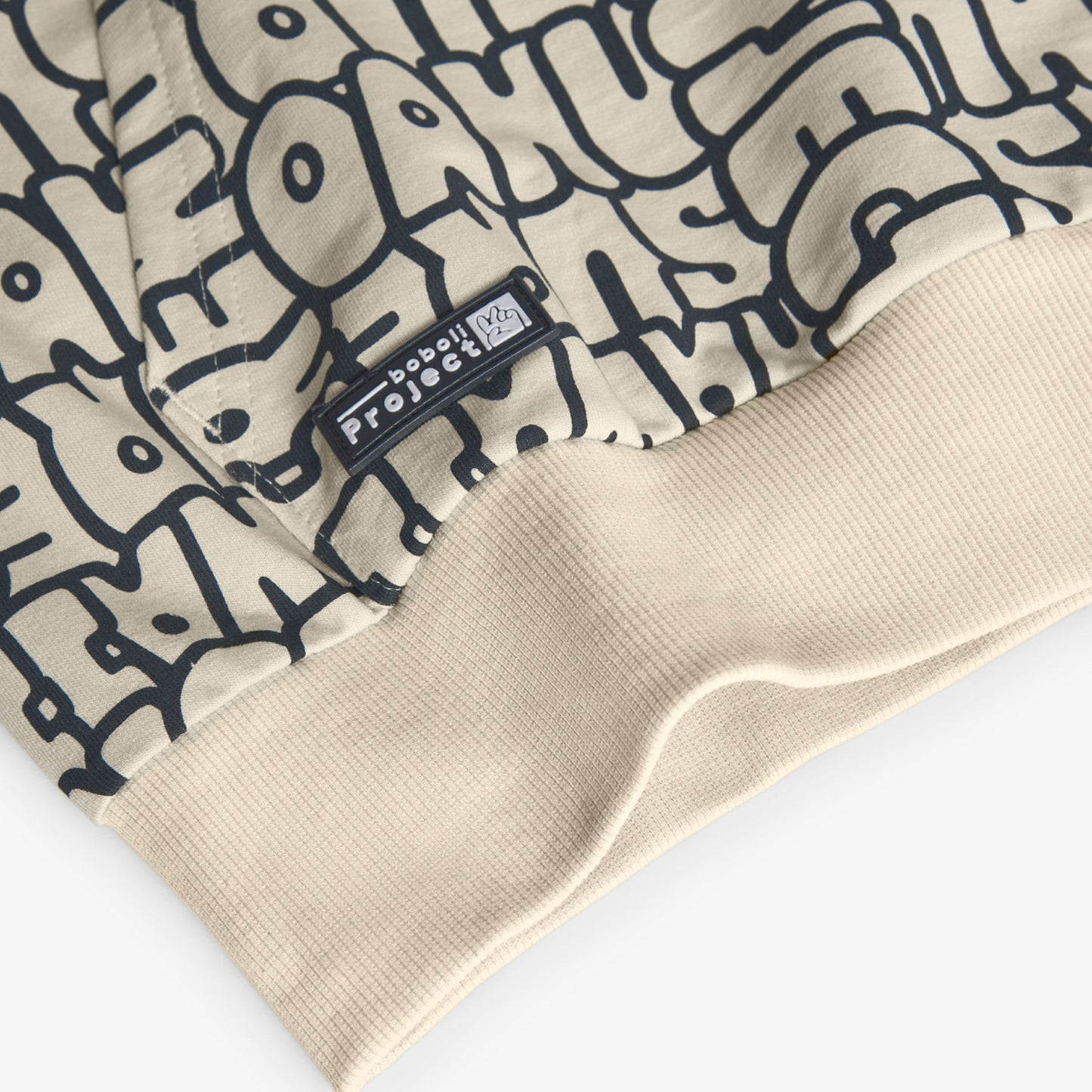 Sudadera beige estampado letras para mini niño y niño jr