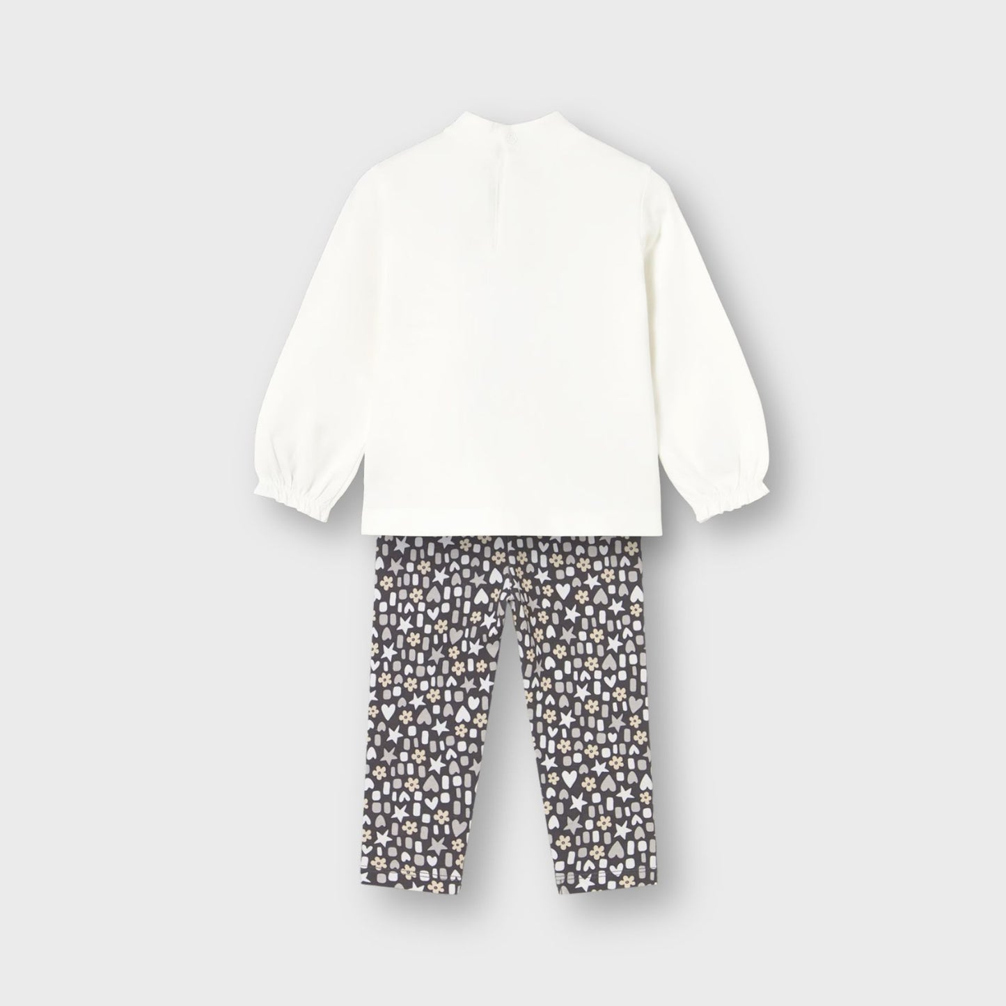 Conjunto legging estampado y camiseta bebé niña
