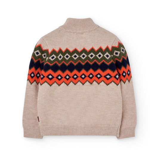 Suéter chaqueta beige vigoré niño jr
