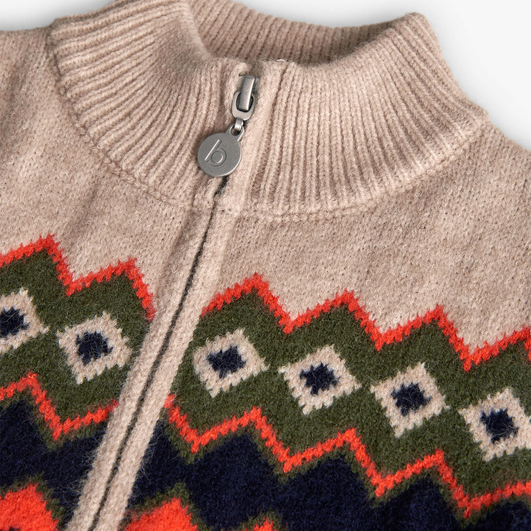 Suéter chaqueta beige vigoré niño jr
