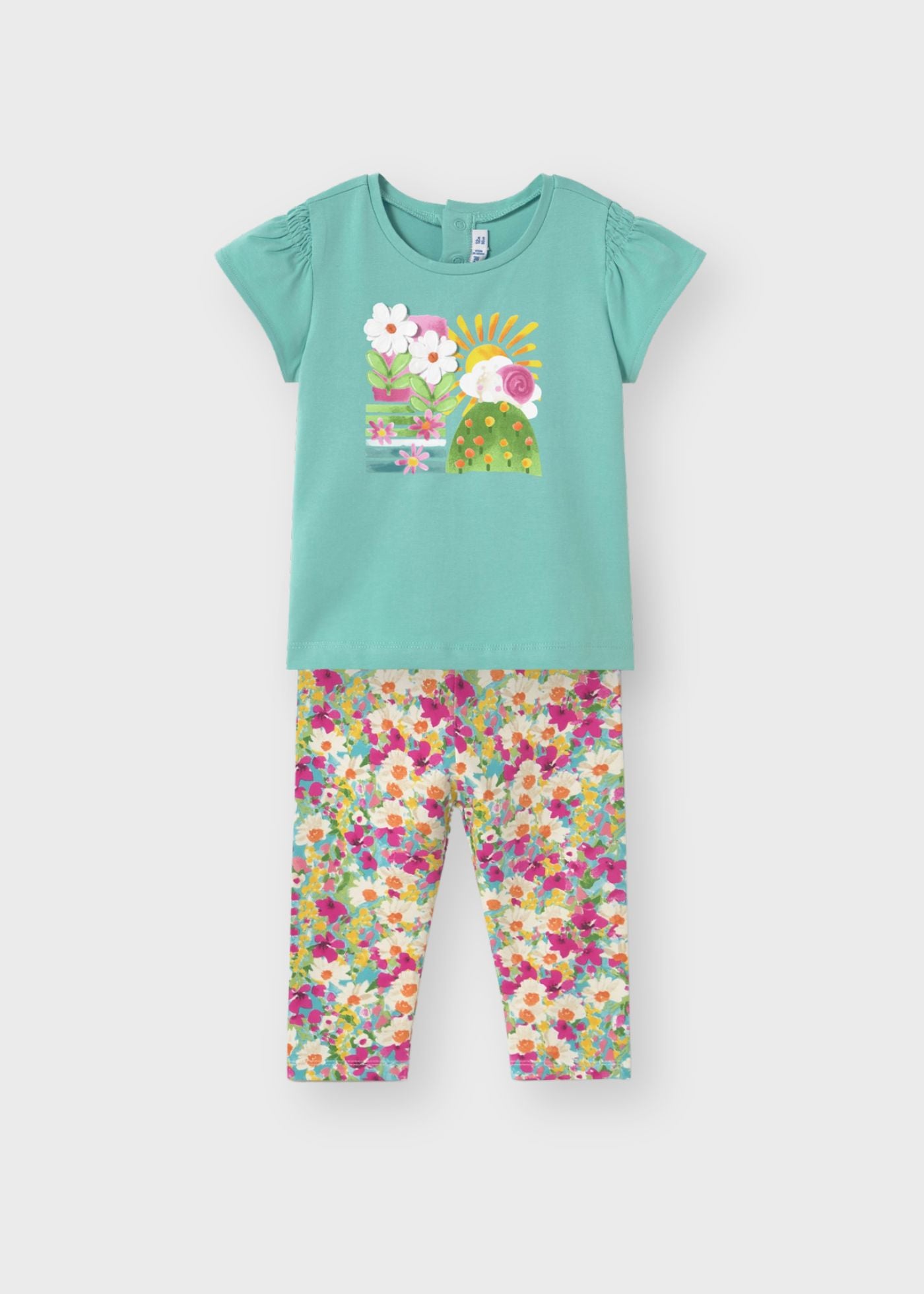 Conjunto leggings estampado floral bebé niña
