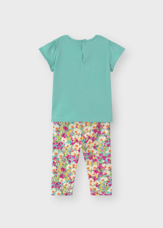Conjunto leggings estampado floral bebé niña