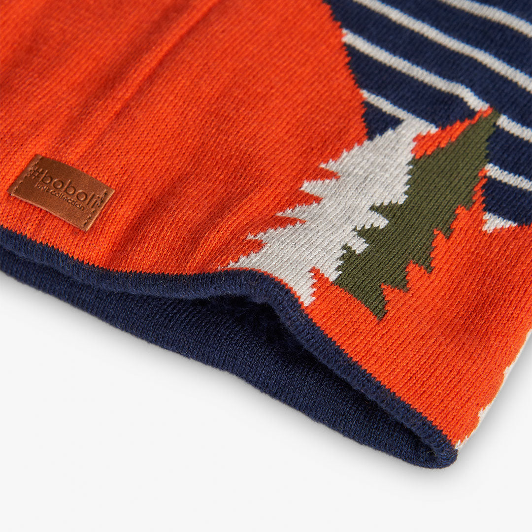 Set bufanda, cuello y guantes azul mini niño y niño jr