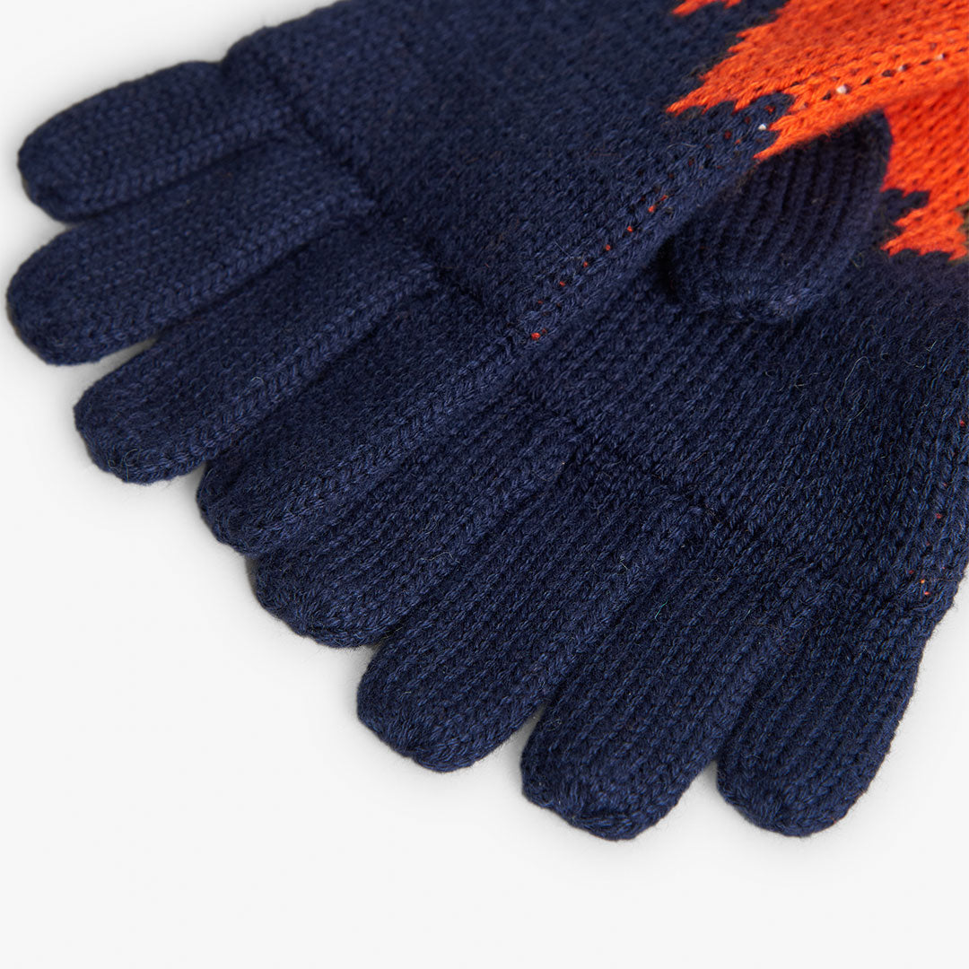 Set bufanda, cuello y guantes azul mini niño y niño jr