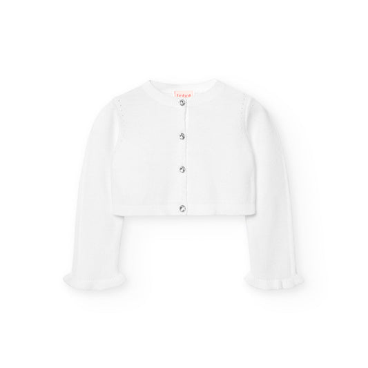 Suéter torera blanca para mini niña