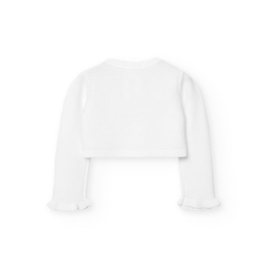 Suéter torera blanca para mini niña