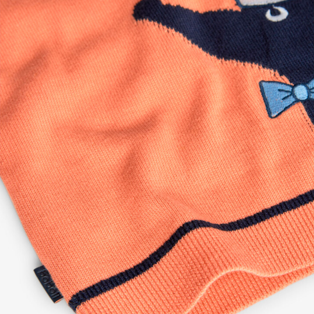 Suéter salmón perrito para mini niño