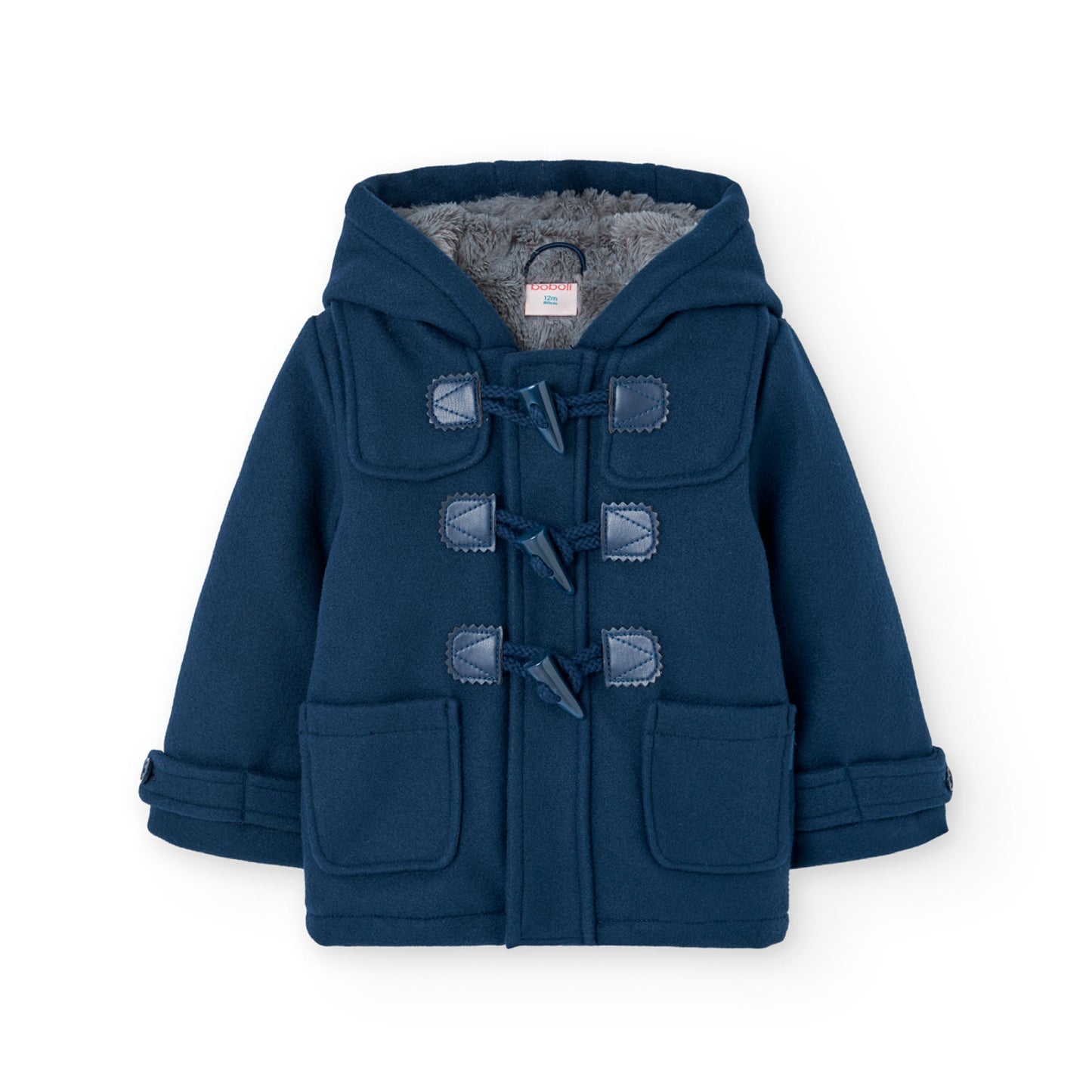 Abrigo paño azul marino mini niño