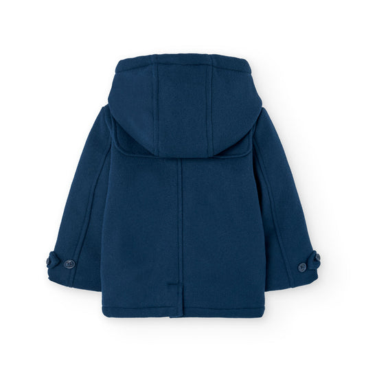 Abrigo paño azul marino mini niño