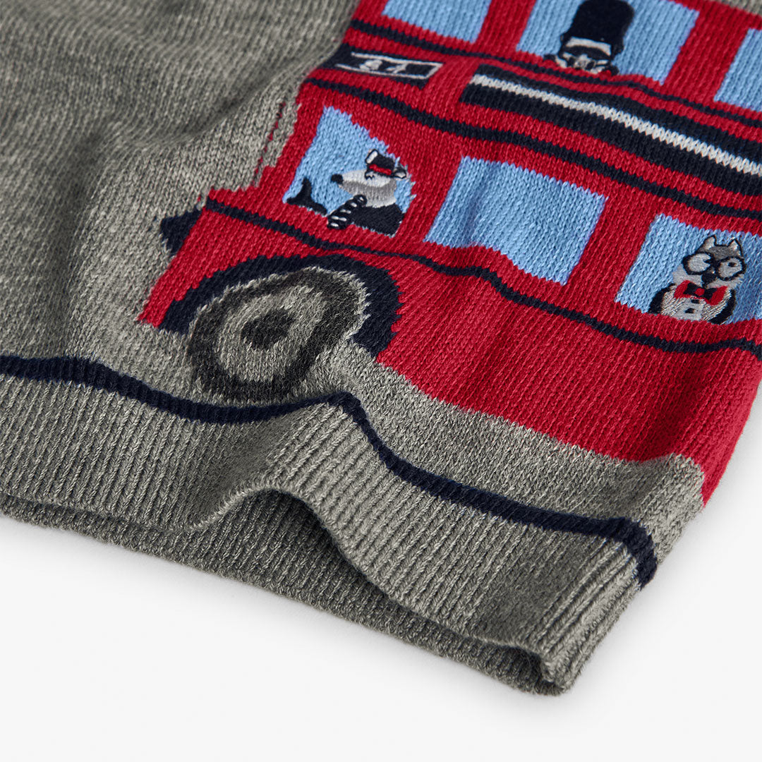 Suéter gris Autobus mini niño