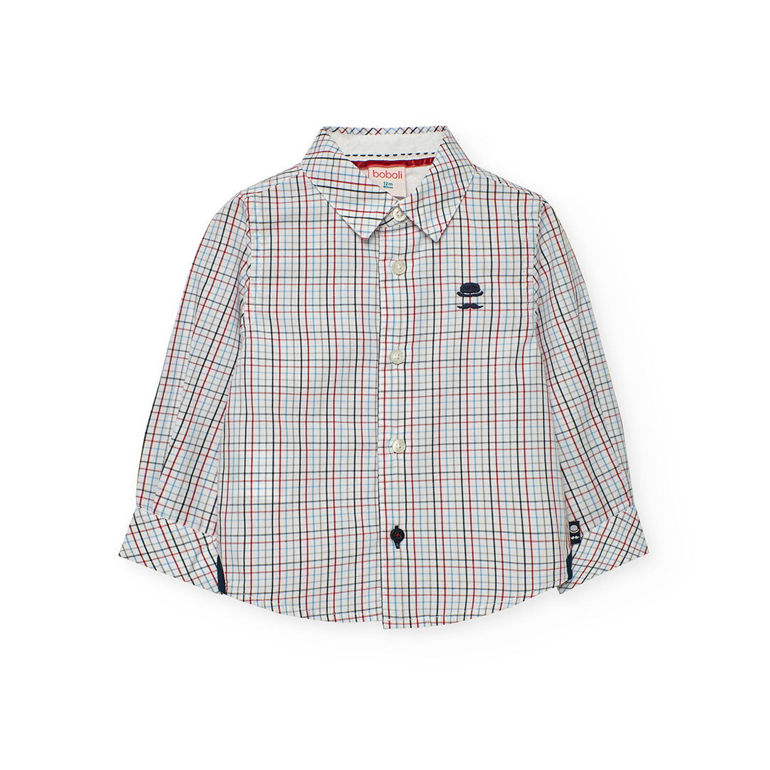 Camisa cuadros colores mini niño