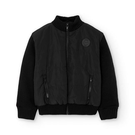 Chamarra tricot negra niño jr